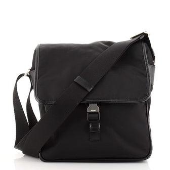 Prada Buckle Messenger Bag Tessuto Medium