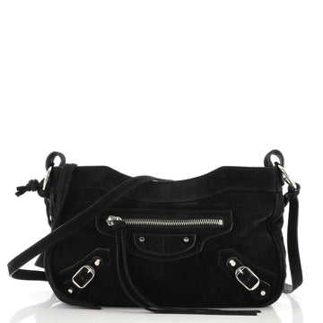 Balenciaga Hip Classic Studs Crossbody Bag Suede