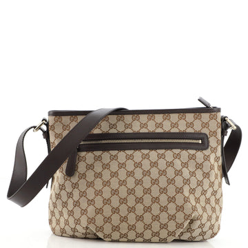 Gucci Front Zip Messenger GG Canvas Medium