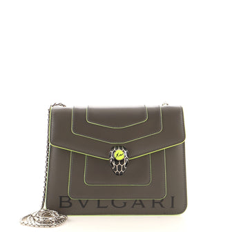Bvlgari Fragment Serpenti Forever Square Shoulder Bag Leather Small