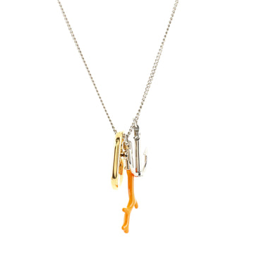 Louis Vuitton Coral Pull Tab Anchor Charms Necklace Metal with Enamel