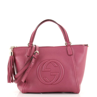 Gucci Soho Convertible Top Handle Bag Leather Small