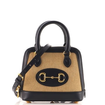 Gucci Horsebit 1955 Top Handle Bag Canvas Mini