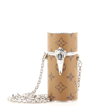 Louis Vuitton Lipstick Case on Chain Reverse Monogram Canvas