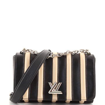 Louis Vuitton GO-14 Stripe Handbag Leather and Patent PM