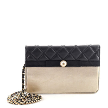 Chanel Pearl Wallet on Chain Quilted Lambskin and Calfskin