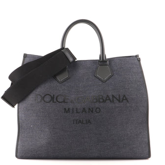 Dolce & Gabbana Edge Logo Tote Denim Large