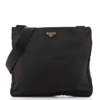 Prada Zip Top Messenger Bag Tessuto Large