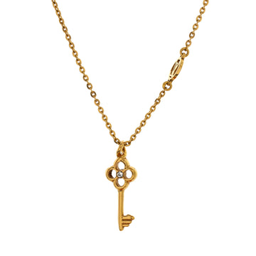 Louis Vuitton Key Pendant Necklace Metal and Crystal
