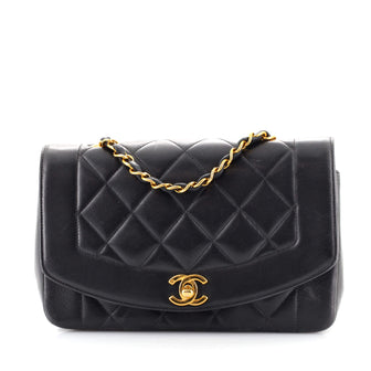 Chanel Vintage Diana Flap Bag Quilted Lambskin Small