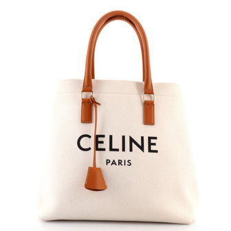 Celine Horizontal Cabas Tote Canvas with Leather Small