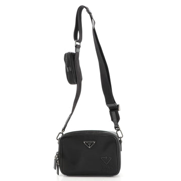 Prada Brique Camera Crossbody Bag Re-Nylon with Saffiano Leather Small