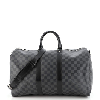 Louis Vuitton Keepall Bandouliere Bag Damier Graphite 45