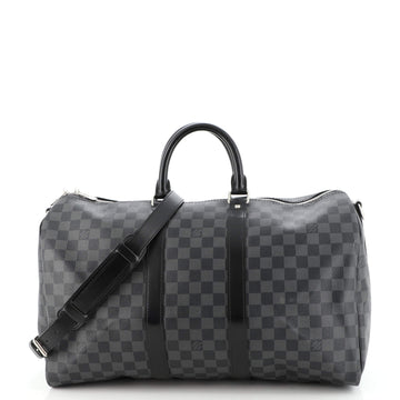 Louis Vuitton Keepall Bandouliere Bag Damier Graphite 45