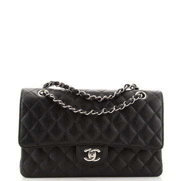 Chanel Classic Double Flap Bag Quilted Caviar Medium