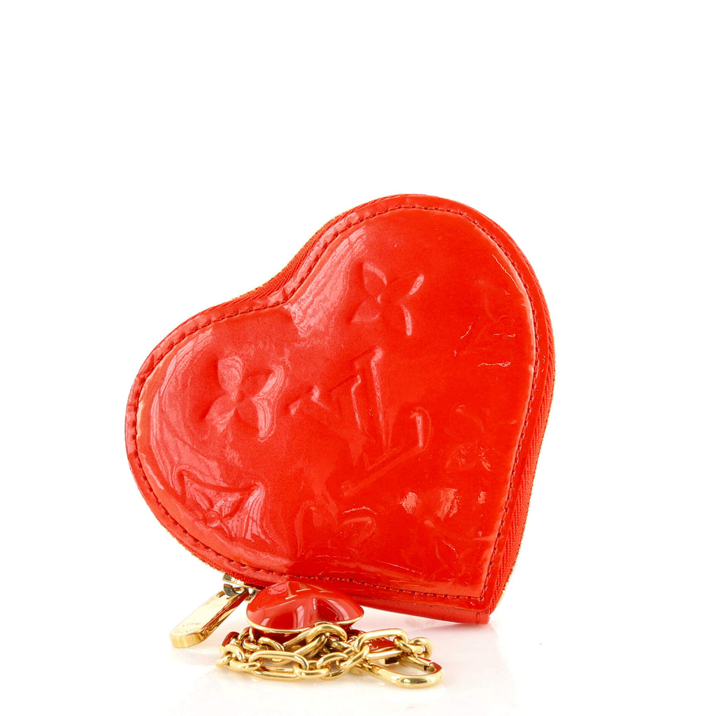 Louis Vuitton, Bags, Sold Louis Vuitton Red Vernis Heart Coin Pouch