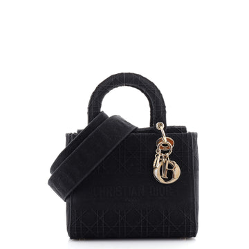 Christian Dior Lady D-Lite Bag Cannage Embroidered Canvas Medium