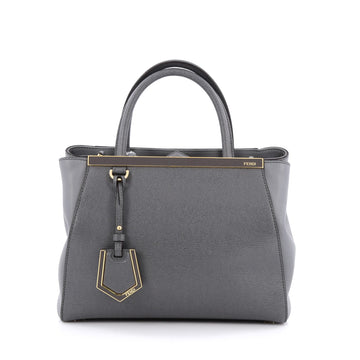 Fendi 2Jours Handbag Leather Petite Gray