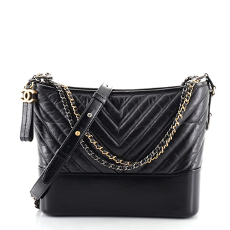 Chanel Gabrielle Hobo Chevron Aged Calfskin Medium