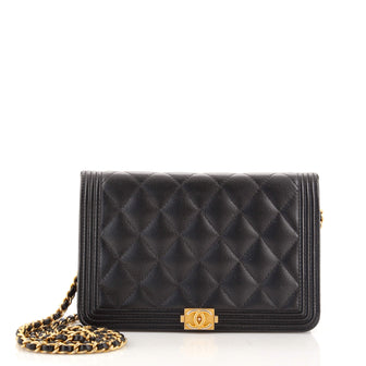 Chanel Boy Wallet on Chain Quilted Caviar