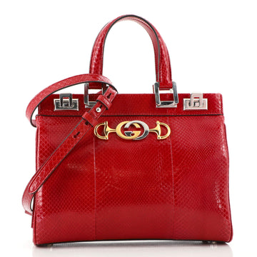 Gucci Zumi Top Handle Bag Python Small