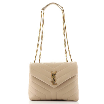 Saint Laurent LouLou Shoulder Bag Matelasse Chevron Leather Small