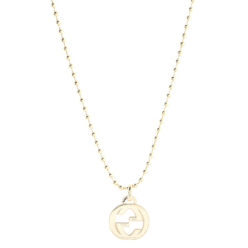 Gucci Interlocking G Pendant Necklace Sterling Silver