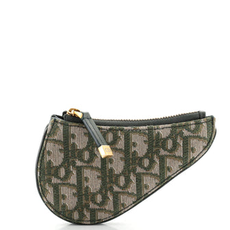 Christian Dior Saddle Key Pouch Oblique Canvas