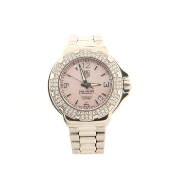 Tag Heuer Formula 1 Professional Quartz Watch Stainless Steel with Diamond Bezel and Mother of Pearl 37