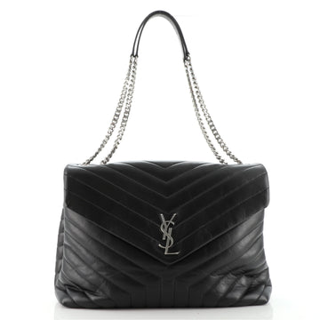 Saint Laurent LouLou Shoulder Bag Matelasse Chevron Leather Large