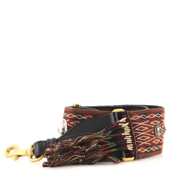 Christian Dior Shoulder Strap Embellished Oblique Canvas