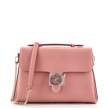 Gucci Interlocking Top Handle Bag (Outlet) Leather Medium