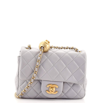 Chanel Pearl Crush Square Flap Bag Quilted Lambskin Mini