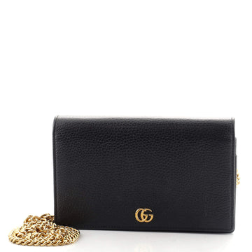 Gucci Petite GG Marmont Chain Wallet Leather Mini