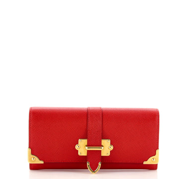 Prada Cahier Flap Wallet Saffiano Leather Long