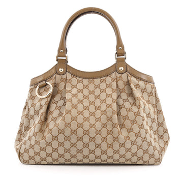 Gucci Sukey Tote GG Canvas Medium brown