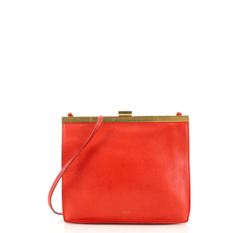 Celine Clasp Crossbody Bag Leather Mini