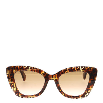 Fendi F is Fendi Cat-Eye Sunglasses Zucca Acetate