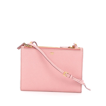Tom Ford Triple Zip Crossbody Bag Leather pink
