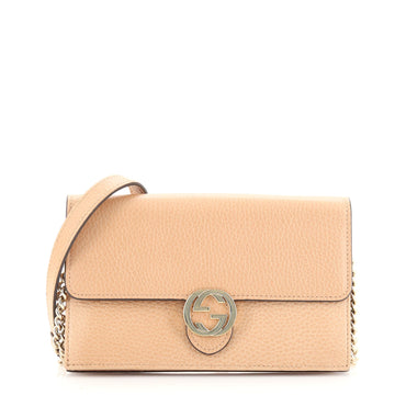 Gucci Interlocking Wallet on Chain (Outlet) Leather