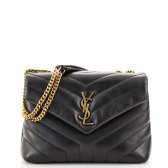 Saint Laurent LouLou Shoulder Bag Matelasse Chevron Leather Small
