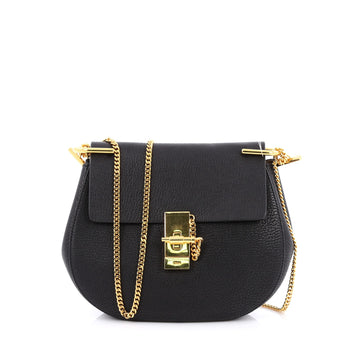 Chloe Drew Crossbody Bag Leather Medium Black