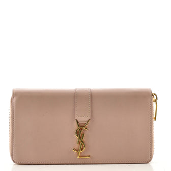 Saint Laurent Line Zip Wallet Leather Long