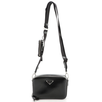 Prada Brique Camera Crossbody Bag Brushed Leather
