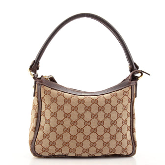 Gucci Abbey Zip Shoulder Bag GG Canvas Small