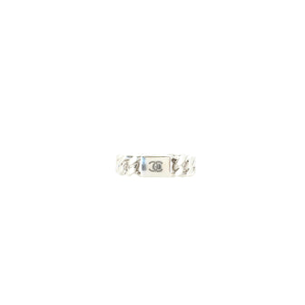 Chanel CC Plate Curb Chain Ring Metal