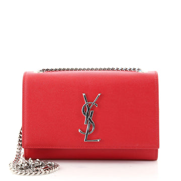 Saint Laurent Classic Monogram Crossbody Bag Grainy Leather Small