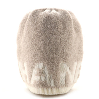 Chanel Logo Letters Beanie Cashmere and Wool with Silk