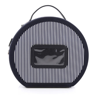 Chanel Hat Box Handbag Fabric blue