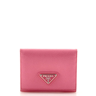 Prada Flap Wallet Saffiano Leather Compact